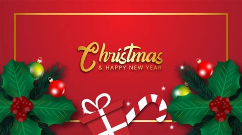 Premium Vector | Red merry christmas background design