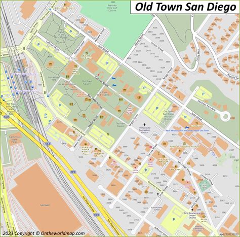 Old Town San Diego Map - Ontheworldmap.com