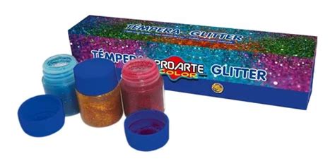 Témpera Glitter 6 Colores Proarte Cuotas sin interés