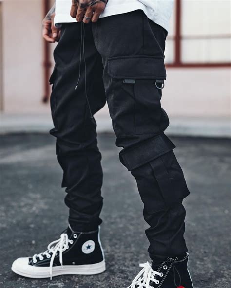 Black Cargo Pants V10