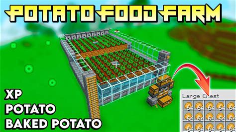 Baked Potato Food Farm In Minecraft Pe Bedrock Java Potato Xp