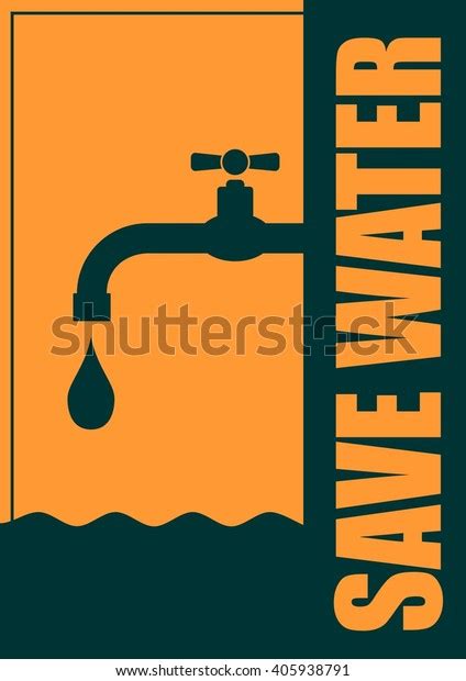 Abstract Vector Background Water Conservation Concept Stock Vector