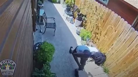 Police Release Video Of N Austin Homicide Suspect Fleeing Through Backyard Search Ongoing