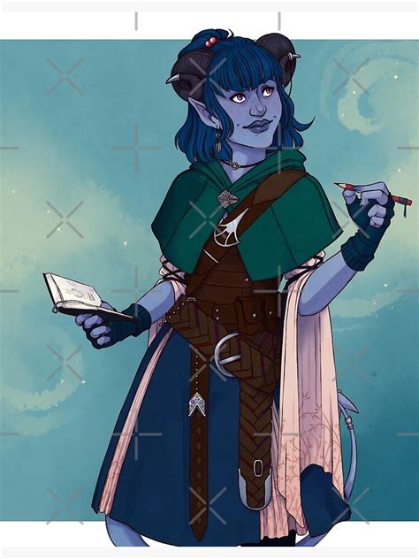 "Just a little blue tiefling" Art Print for Sale by radiuhoh | Redbubble