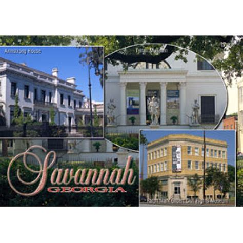 Savannah Georgia Historic Landmarks Postcard