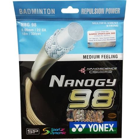 Yonex Nanogy 98 Badminton String 100 Original Sunrise Shopee Malaysia