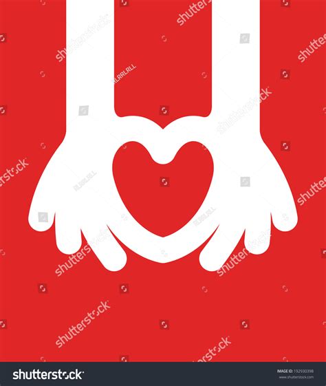 Hand Heart Vector Illustration Eps8 Stock Vector Royalty Free