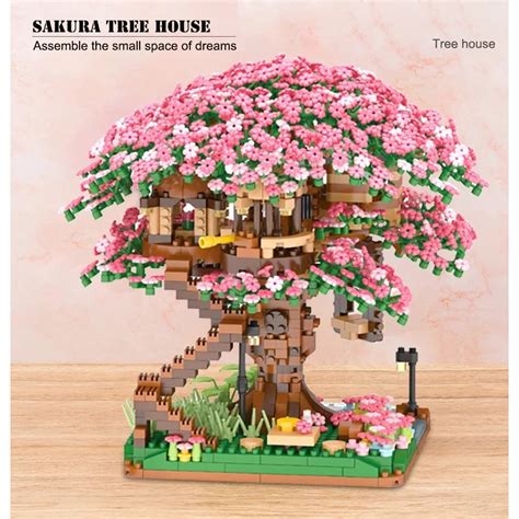 Jual Likaka Mainan Balok Susun Rumah Pohon Bunga Sakura Lego 2008