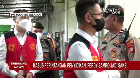 Sambo Hendra Kurniawan Agus Nur Patria Dan Arif Rachman Bersaksi