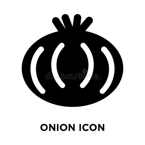 Vector Del Icono De La Cebolla Aislado En El Fondo Blanco Concepto Del