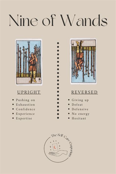 Nine Of Wands Tarot Meaning Guidance The Self Care Emporium