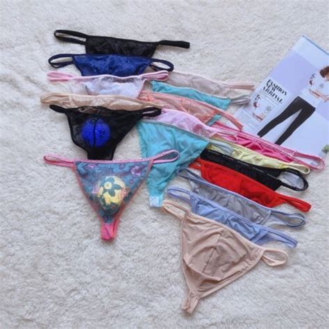 Sous V Tements String En Maille Dentelle Provocateur Et L Gant Poche