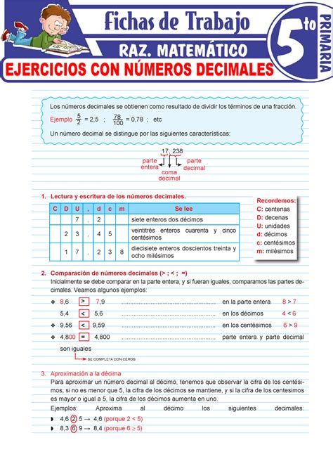 Lirio Fracci N Nfasis Lectura Y Escritura De Numeros Decimales Para