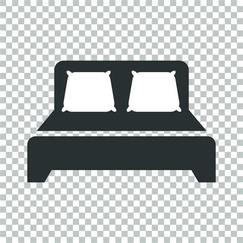 Bed Icon In Flat Style Sleep Bedroom Vector Illustration On Isolated