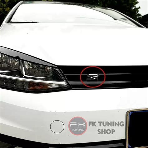 VW R LOGO YENİ DİZAYN METAL PANJUR GEÇMELİ Siyah renk FK Tuning Shop