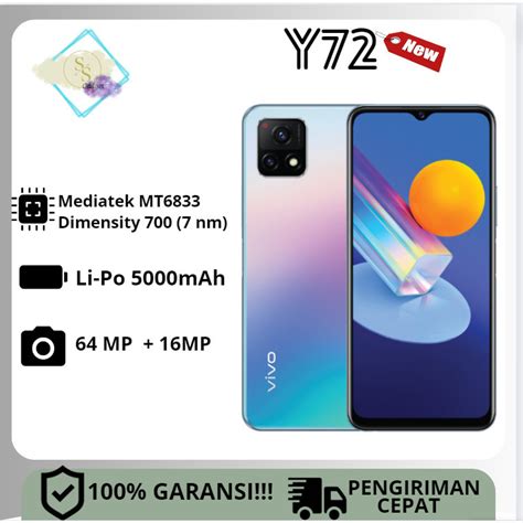 Jual PROMOO HP VIVO Y72 RAM 12 256GB 5G FULLSET BERGARANSI 12 BULAN