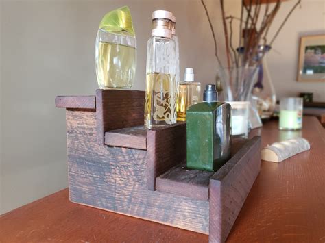 Cologne Bottle Wood Shelf Perfume Bottle Organizer Organize Etsy