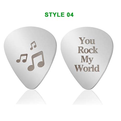 Personalised Guitar Picks With Any Text Engraved Stainless Etsy Uk