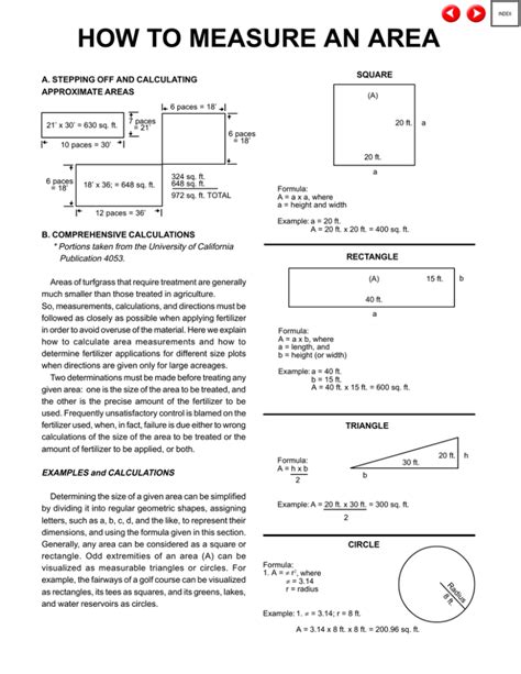 HOW TO MEASURE AN AREA