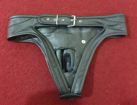 Thong Real Lederen Slip String Lederhose Jockstrap Leder Etsy