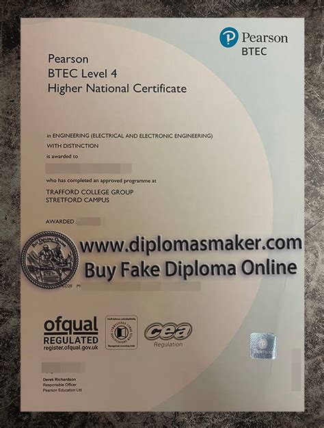 WhatsApp 86 13698446041 Obtain Fake Pearson BTEC Level 4 Certificate