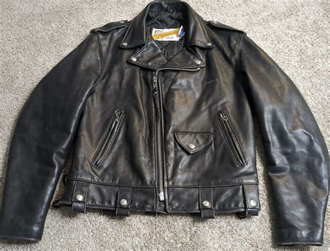 Vintage Schott Nyc Perfecto Thick Leather Jacket Made Gem