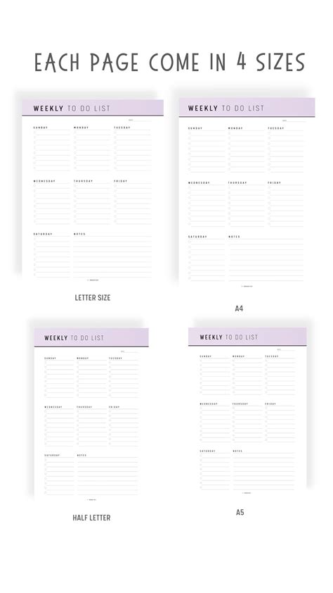 Weekly To Do List Printable – mrsneat