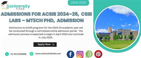 Admissions M Tech Phd Csir Labs Acsir