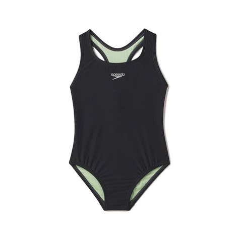 Speedo Solid Racerback Jr Girls One Piece Swimsuit Sports Experts