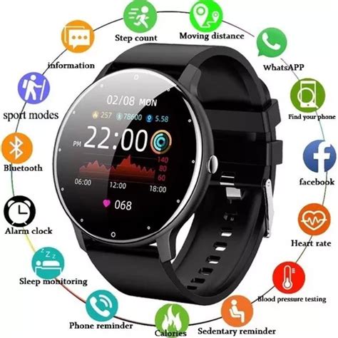 Smartwatch Zl Pto Foto Na Tela Notifica Es Redes Sociais Frete Gr Tis