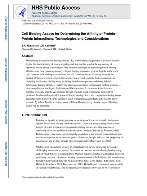 Cell Based Binding Assay | PDF | Ligand (Biochemistry) | Chemical ...