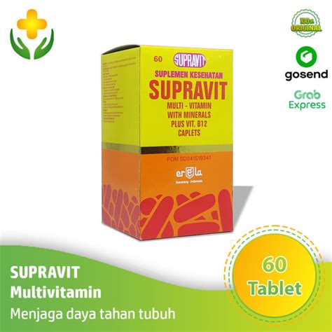 Supravit 60 Kapsul Botol Multivitamin Daya Tahan Tubuh Lazada Indonesia