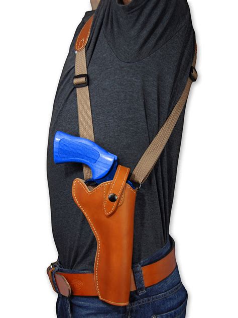 New Barsony Saddle Tan Leather Vertical Gun Shoulder Holster For S W