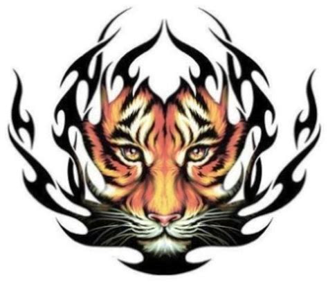 Tribal Tiger Face Tattoo | Clipart Panda - Free Clipart Images