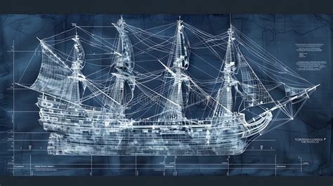 Pirate Ship Blueprint Stock Illustrations – 90 Pirate Ship Blueprint ...