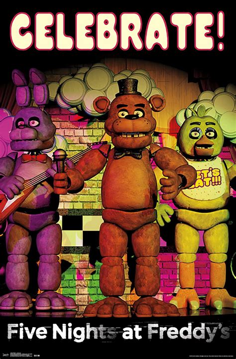 Five Nights At Freddys Celebrate Poster Ebay