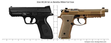 Girsan MC28 SA Vs Beretta M9A4 Full Size Size Comparison Handgun Hero