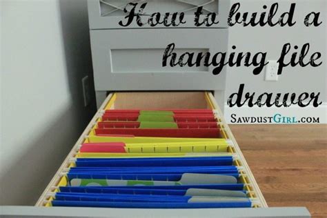 How to build a hanging file folder drawer - Sawdust Girl®