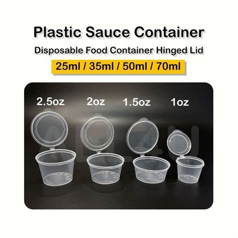 Pcs Oz Oz Oz Oz Pp Sauce Container Food Container With Lid