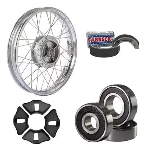 Roda Traseira 4mm Patim Bucha Rolamento Ybr 125 Factor 125 Frete grátis