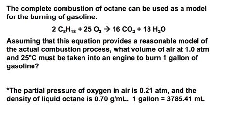 Write A Balanced Chemical Equation For The Combustion Of Octane C8h18 - Tessshebaylo