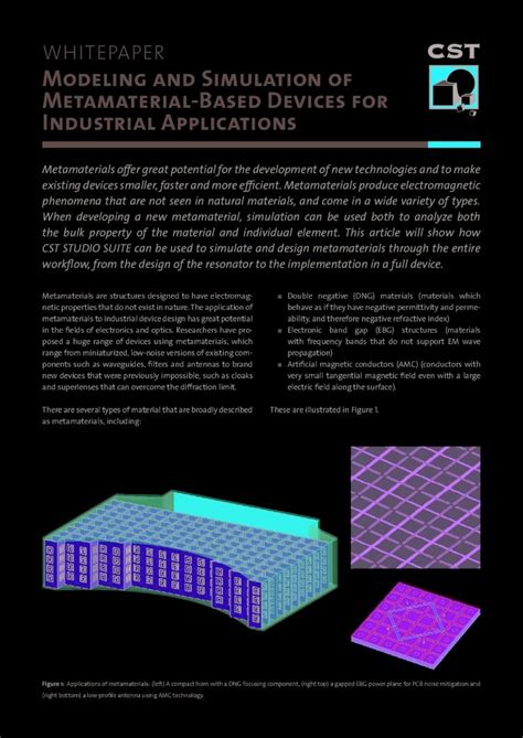 Pdf Modeling And Simulation Of Metamaterial Based Devices Dokumentips