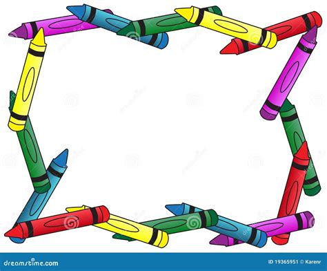 Crayon Border Stock Image - Image: 19365951