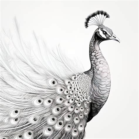 Premium Photo A Drawing Of A Peacock With The Words Peacock On It