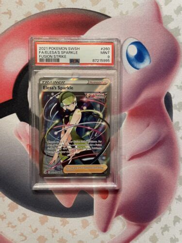 Pokémon TCG Elesa s Sparkle Fusion Strike 260 264 Full Art Graded PSA 9