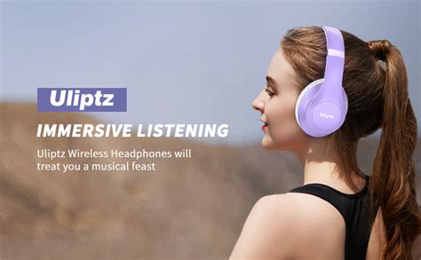 Uliptz Wireless Bluetooth Headphones 65H Playtime Over Ear Headphones