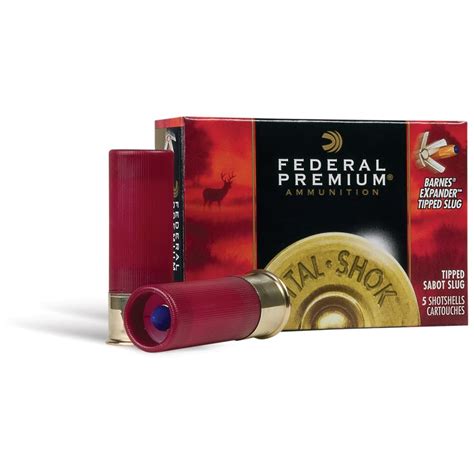 Federal Premium Vital Shok 12 Gauge 2 3 4 1 Oz Truball Deep Penetrator Rifled Slug 5