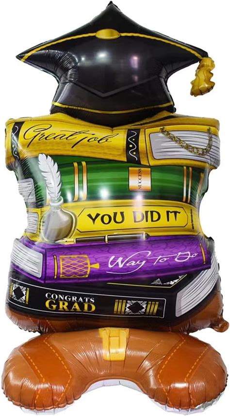 Soochat Graduation Cap Balloons Standing Graduation Balloon