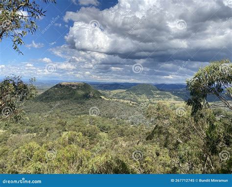 Cloudy Sky View At The Top Of Mountain At Toowoomba Picnic Point