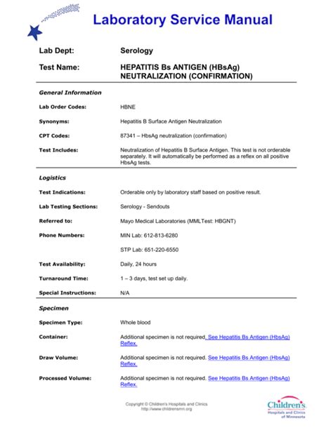 Hepatitis Bs Antigen Neutralization Confirmation